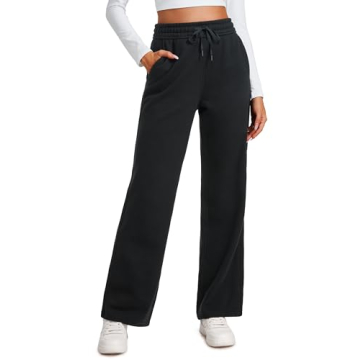 CRZ YOGA Fleece Lined Women’s Sweatpants for Comfort