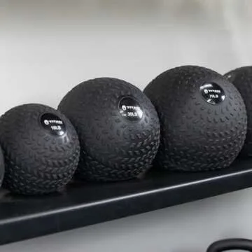 Titan Fitness 90 LB Rubber Tread Slam Ball for Strong Workouts