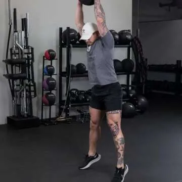 Titan Fitness 90 LB Rubber Tread Slam Ball for Strong Workouts