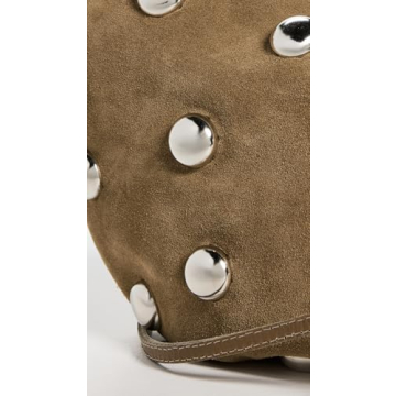 Clare V. Women's Lune Bag in Oat Suede with Studs