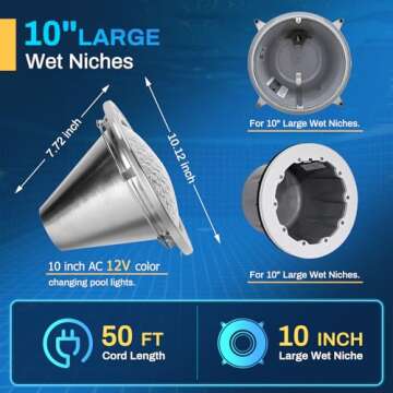 Vibrant Pomeade SH101300 Pool Lights for Inground Pools