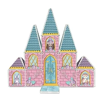CreateOn Castle Magna-Tiles for Kids, 53-piece Set