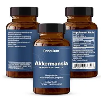 Pendulum Akkermansia Probiotic with Prebiotic Fiber - Increases GLP-1 Production, Delayed Release, T...