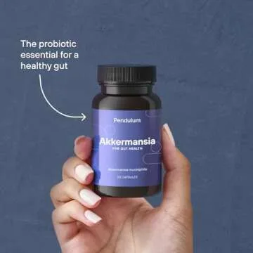 Pendulum Akkermansia Probiotic with Prebiotic Fiber - Increases GLP-1 Production, Delayed Release, Third-Party Tested, 100M AFU Live Strain for Gut Health for Men & Women (30 Capsules, 1-Pack)