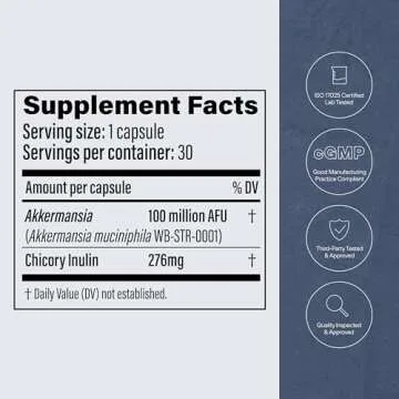 Pendulum Akkermansia Probiotic with Prebiotic Fiber - Increases GLP-1 Production, Delayed Release, Third-Party Tested, 100M AFU Live Strain for Gut Health for Men & Women (30 Capsules, 1-Pack)