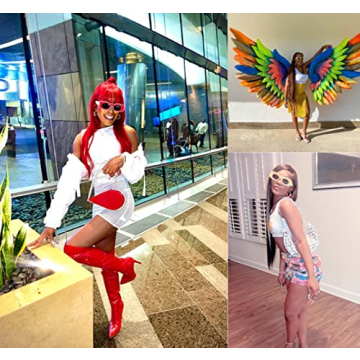 Trendy Blue White Chunky Rectangle Fashion Sunglasses Bold Style