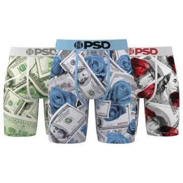 PSD Men's Mad Money Boxer Brief 3 Pack - Ultimate Comfort & Style