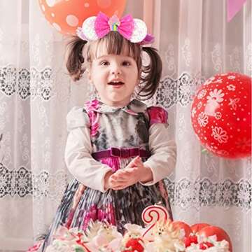 Birthday Mouse Ears Headband for Women Birthday gifts park ears hair accessories for girls (BIRTHDAY)