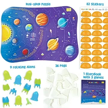 Imagimake Mapology Solar System Puzzle for Kids Ages 4-8