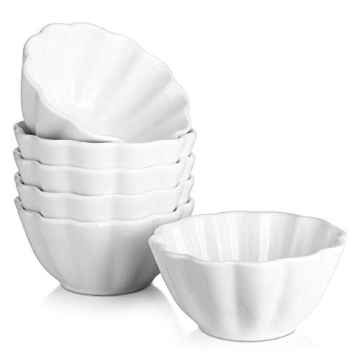 DOWAN Ramekins 4 oz, Creme Brulee Ramekins, Ramiken Oven Safe for Baking, Souffle Dishes Custard Cup...