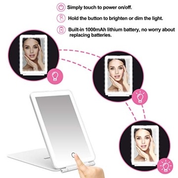 Rechargeable LED Makeup Mirror - Bright, Slim & Travel-Friendly