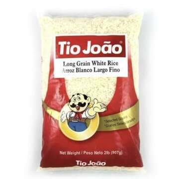 Arroz Branco Brasileiro Tio João 907g | Pack 5x907g | Brazilian White Rice Uncle John | Brazil in T...