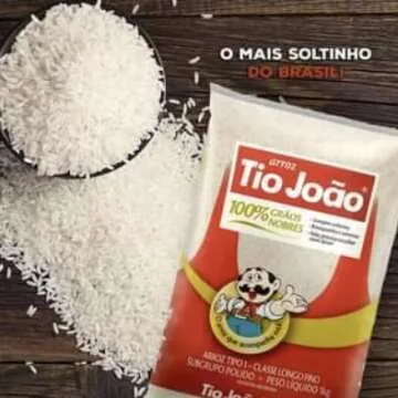 Authentic Brazilian White Rice Tio João 907g | Pack of 5 | Texas Bundle