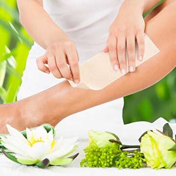 200 Natural Epilating Strips for Hair Removal - Large 2.8 x 7.9 Inches Waxing Strips Bulk for Women and Men