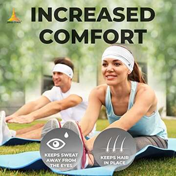 Mens Headband - Guys Sweatband & Sports Headband for Running, Crossfit, Working Out and Dominating Your Competition - Performance Stretch & Moisture Wicking