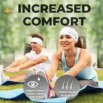 Mens Headband - Guys Sweatband & Sports Headband for Running, Crossfit, Working Out and Dominating Your Competition - Performance Stretch & Moisture Wicking