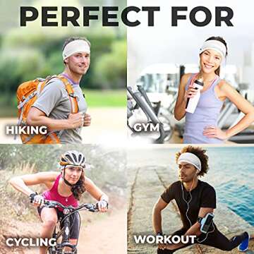 Mens Headband - Guys Sweatband & Sports Headband for Running, Crossfit, Working Out and Dominating Your Competition - Performance Stretch & Moisture Wicking