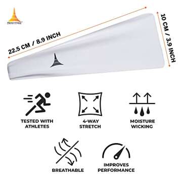 Mens Headband - Guys Sweatband & Sports Headband for Running, Crossfit, Working Out and Dominating Your Competition - Performance Stretch & Moisture Wicking