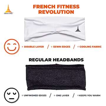 Mens Headband - Guys Sweatband & Sports Headband for Running, Crossfit, Working Out and Dominating Your Competition - Performance Stretch & Moisture Wicking
