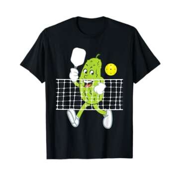 Pickle Playing Pickleball - Funny Pickleball Paddleball T-Shirt