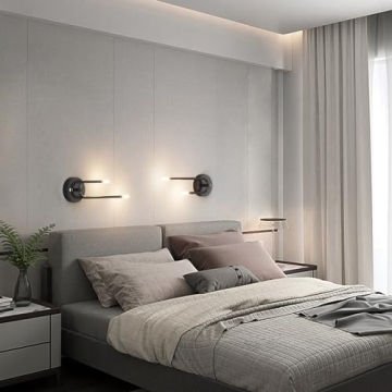 Aipsun Modern LED Rechargeable Wall Sconce Set of 2