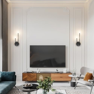 Aipsun Modern LED Rechargeable Wall Sconce Set of 2