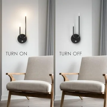 Aipsun Modern LED Rechargeable Wall Sconce Set of 2