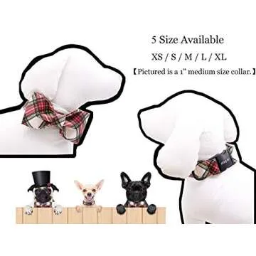 ARING PET Dog Collar Bowtie, Dog Collar with Bow, Adjustable Collars for Dogs Small Medium Large