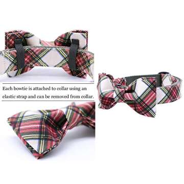 ARING PET Dog Collar Bowtie, Dog Collar with Bow, Adjustable Collars for Dogs Small Medium Large