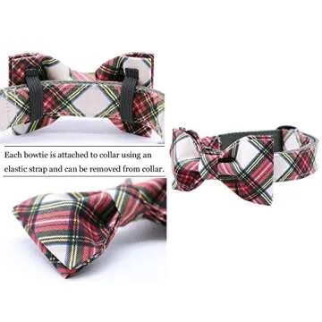 ARING PET Dog Collar Bowtie, Dog Collar with Bow, Adjustable Collars for Dogs Small Medium Large