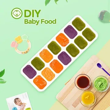 DOQAUS Ice Cube Trays 4 Pack for Easy Ice Making and Storage