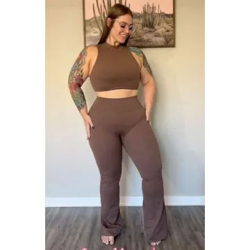 Aoxjox Flare Leggings High Waisted Yoga Pants for Women