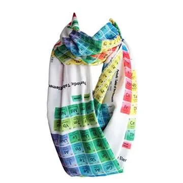 Colorful Chemistry Infinity Scarf for Science Lovers