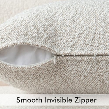Woaboy Decorative Throw Pillow Cover Stylish Boucle for Home