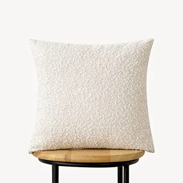 Woaboy Decorative Throw Pillow Cover Stylish Boucle for Home