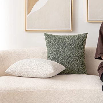 Woaboy Decorative Throw Pillow Cover Stylish Boucle for Home
