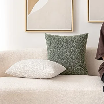 Woaboy Decorative Throw Pillow Cover Stylish Boucle for Home
