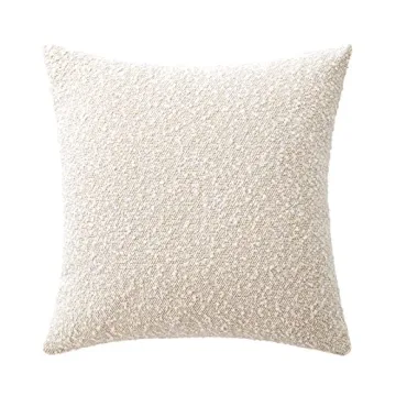 Woaboy Decorative Throw Pillow Cover Stylish Boucle for Home