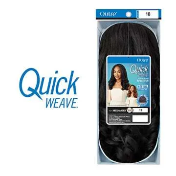 Outre Quick Weave Self Styled in 60 Seconds Neesha Soft & Natural New Half Wig Cap Laysflat Requires Less Leave Out NEESHA H301 (DR2/HNBRN)