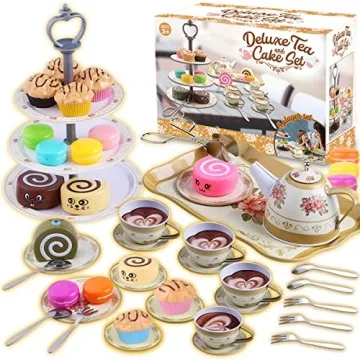 Cheffun Tea Set Enchanting Play Kitchen Set for Kids