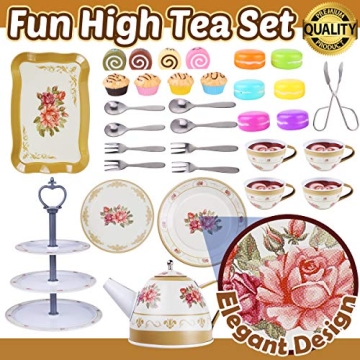 Cheffun Tea Set Enchanting Play Kitchen Set for Kids