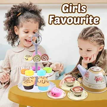 Cheffun Tea Set Enchanting Play Kitchen Set for Kids