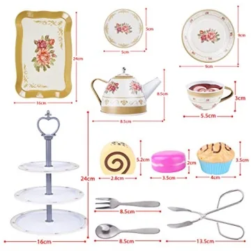 Cheffun Tea Set Enchanting Play Kitchen Set for Kids