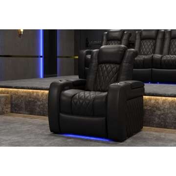 Valencia Tuscany Recliner | Premium Top Grain Italian Nappa 11000 Leather, Power Reclining, Power Lu...