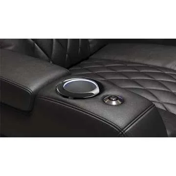 Valencia Tuscany Recliner | Premium Top Grain Italian Nappa 11000 Leather, Power Reclining, Power Lumbar Support, Power Headrest (Single Recliner, Black)