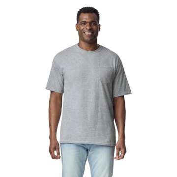 Gildan mens Dryblend Workwear T-shirts With Pocket, 2-pack T Shirt, Sport Grey, XX-Large US