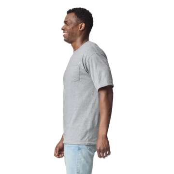 Gildan mens Dryblend Workwear T-shirts With Pocket, 2-pack T Shirt, Sport Grey, XX-Large US