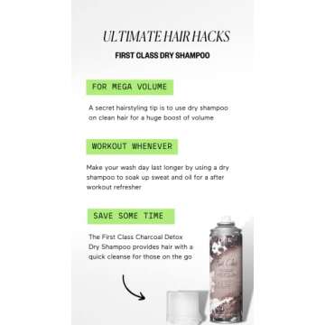 IGK FIRST CLASS ﻿Charcoal Detox Dry Shampoo for Oily Hair | Balances Oil + Soothes Scalp + Volumizes | Vegan + Cruelty Free