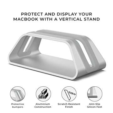 HumanCentric Vertical Laptop Stand for MacBook, Compatible with MacBook Pro Stand, MacBook Air Stand...