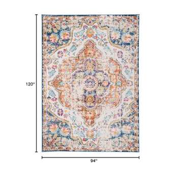 Rugshop Vintage Distressed Bohemian Area Rug 7'10" x 10' Multi